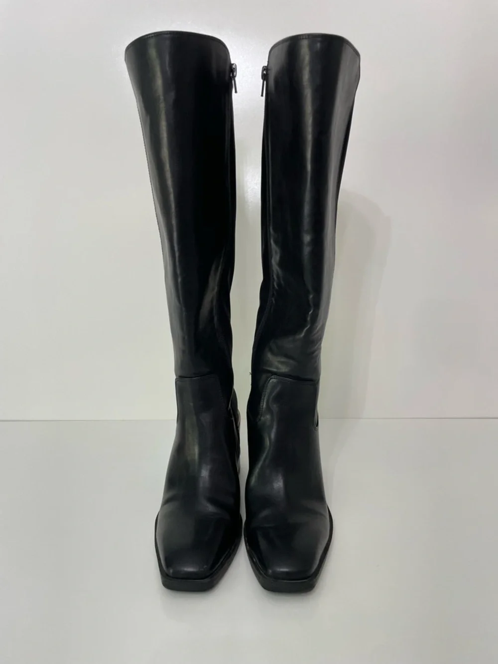 Kelly & Katie Chana 5050 Black Knee High Square Toe Boots Womens 8 Funeral Night
